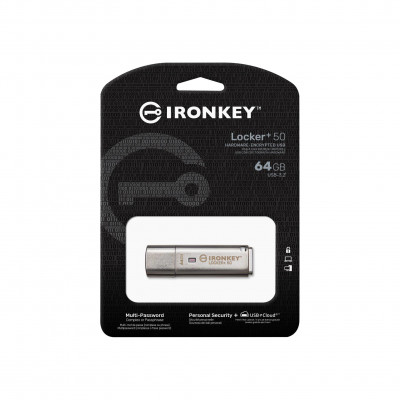 Kingston 64GB IronKey Locker Plus 50 Encrypted