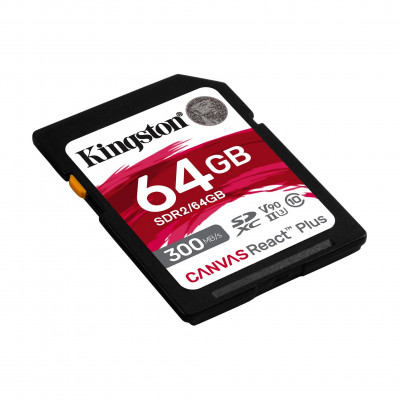 Kingston 64GB CanvasRctPls SDXC UHS-II 300R&#47;260W