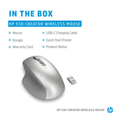 HP 930 Creator Wireless Mouse EURO 1D0K9AA#ABB