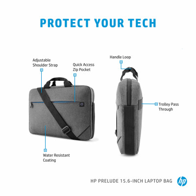 HP Prelude 15.6-inch Laptop Bag notebook case 39.6 cm (15.6") Briefcase Black