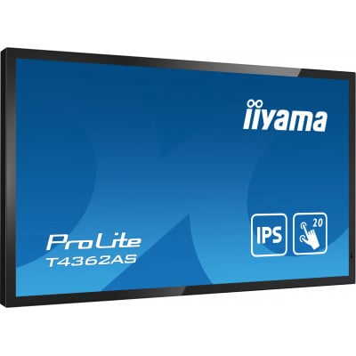 iiyama T4362AS-B1 beeldkrant Interactief flatscreen 108 cm (42.5") IPS 500 cd/m² 4K Ultra HD Zwart Touchscreen Type processor Android 8.0 24/7