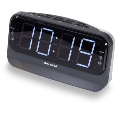 Salora CR616 alarm clock Digital alarm clock Black, Grey, White