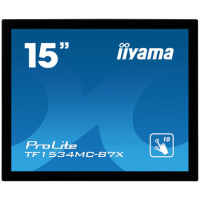 iiyama ProLite TF1534MC-B7X computer monitor 38,1 cm (15") 1024 x 768 Pixels XGA LED Touchscreen Multi-gebruiker Zwart