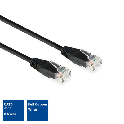 ACT AC4005 networking cable Black 5 m Cat6 U/UTP (UTP)