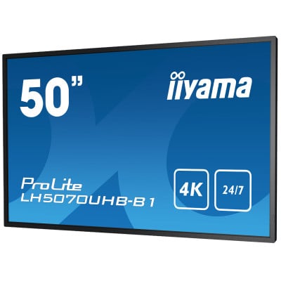 iiyama LH5070UHB-B1 beeldkrant Digitale signage flatscreen 125,7 cm (49.5") VA 700 cd/m² 4K Ultra HD Zwart Type processor Android 9.0 24/7
