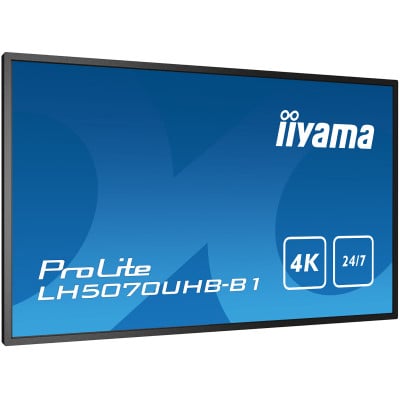 iiyama LH5070UHB-B1 affichage de messages Panneau plat de signalisation numérique 125,7 cm (49.5") VA 700 cd/m² 4K Ultra HD Noir Intégré dans le processeur Android 9.0 24/7