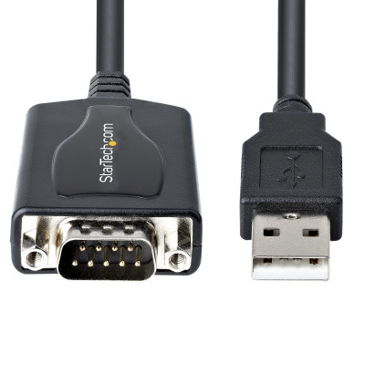 StarTech.com 1P3FPC-USB-SERIAL changeur de genre de câble DB-9 USB Type-A (4 pin) USB 2.0 Noir