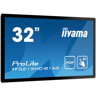 iiyama ProLite TF3215MC-B1AG computer monitor 81,3 cm (32") 1920 x 1080 Pixels Full HD LED Touchscreen Kiosk Zwart