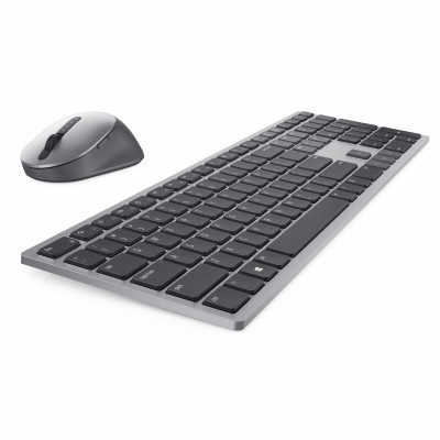 DELL KM7321W toetsenbord Inclusief muis RF-draadloos + Bluetooth US International Grijs, Titanium