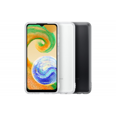 Samsung EF-QA047TBEGWW mobile phone case 16.5 cm (6.5") Cover Black, Transparent