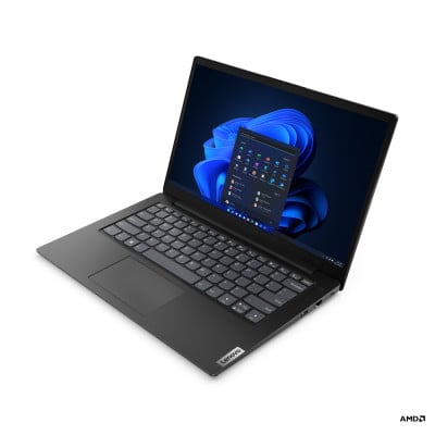 Lenovo V V14 7520U Notebook 35,6 cm (14") Full HD AMD Ryzen™ 5 8 GB LPDDR5-SDRAM 256 GB SSD Wi-Fi 5 (802.11ac) Windows 11 Pro Zwart
