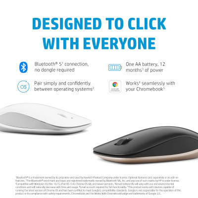 HP 410 Slim Black Bluetooth Mouse EURO 4M0X5AA#ABB