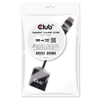 CLUB3D CAC-2070 tussenstuk voor kabels Zwart