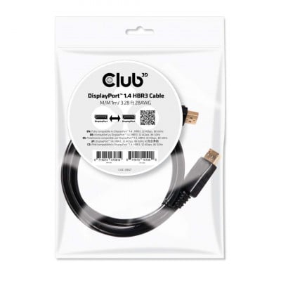 CLUB3D CAC-2067 câble DisplayPort Noir