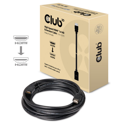 CLUB3D CAC-1320 HDMI kabel 5 m HDMI Type A (Standaard) Zwart