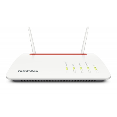 FRITZ!Box Box 6890 LTE draadloze router Gigabit Ethernet Dual-band (2.4 GHz / 5 GHz) 4G Rood, Wit