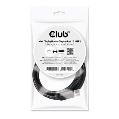 CLUB3D CAC-2163 DisplayPort cable Black