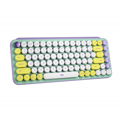 Logitech POP Keys Wireless Mechanical Keyboard With Emoji Keys toetsenbord Bluetooth AZERTY Frans Muntkleur