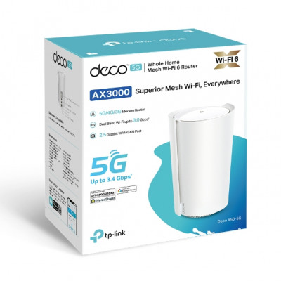 TP-Link Deco X50-5G Dual-band (2.4 GHz / 5 GHz) Wi-Fi 6 (802.11ax) White 3 Internal