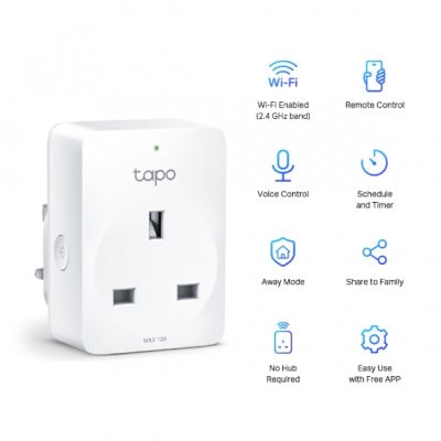TP-Link Tapo P100 smart plug 2990 W Home White