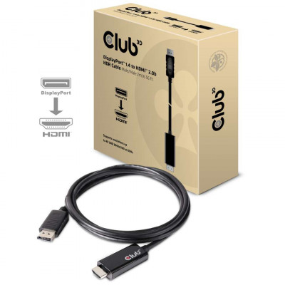 CLUB3D CAC-1082 DisplayPort cable HDMI 2.0 Black