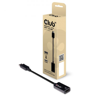 CLUB3D CAC-1080 tussenstuk voor kabels Zwart
