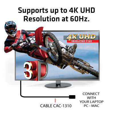 CLUB3D HDMI™ 2.0 High Speed Cable 3Meter UHD 4K/60Hz HDMI kabel 3 m HDMI Type A (Standaard) Zwart, Zilver