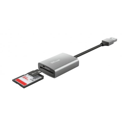 Trust Dalyx lecteur de carte mémoire USB 3.2 Gen 1 (3.1 Gen 1) Aluminium