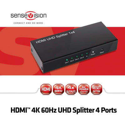 Club 3D HDMI 2.0 UHD Splitter 4 Ports