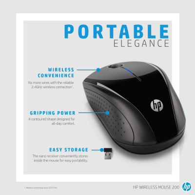 HP Wireless 220 mouse Ambidextrous RF Wireless