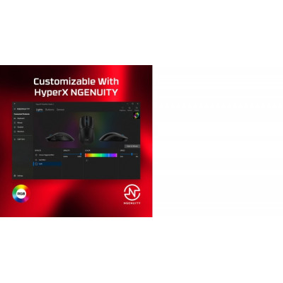 HyperX Pulsefire Haste 2 - Gaming Mouse (Black) muis Ambidextrous USB Type-A 26000 DPI