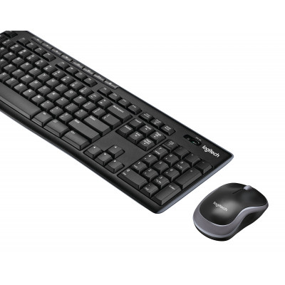 Logitech Wireless Combo MK270 keyboard Mouse included USB QWERTZ German Black