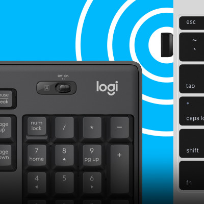 Logitech MK295 Silent Wireless Combo toetsenbord Inclusief muis RF Draadloos QWERTZ Zwitsers Grafiet