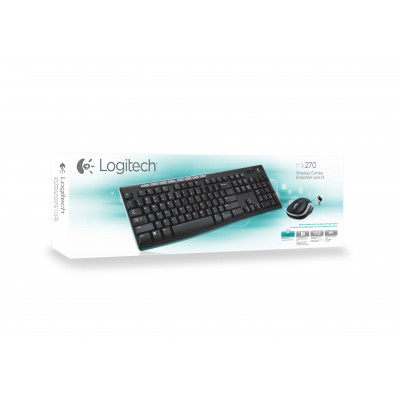 Logitech Wireless Combo MK270 toetsenbord Inclusief muis RF Draadloos QWERTY Scandinavisch Zwart