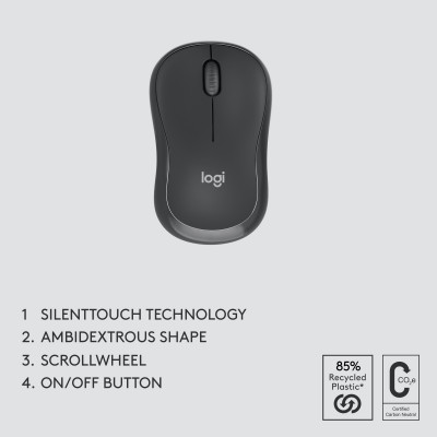 Logitech MK370 Combo for Business toetsenbord Inclusief muis RF-draadloos + Bluetooth QWERTY US International Grafiet