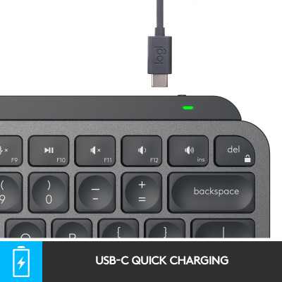 Logitech MX Keys Mini toetsenbord RF-draadloos + Bluetooth ?ŽERTY Frans Grafiet