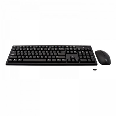 V7 CKW200DE toetsenbord Zwart