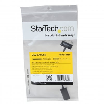 StarTech.com SDCOTG mobile phone cable Black 0.1524 m Samsung 30p USB A