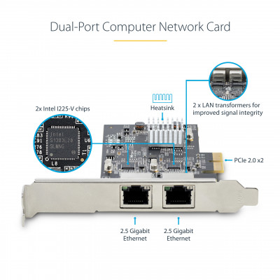 StarTech.com PR22GI-NETWORK-CARD netwerkkaart Intern 2500 Mbit/s