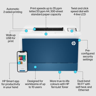 HP Color LaserJet Pro 4202dw Printer 600 x 600 DPI A4 Wifi