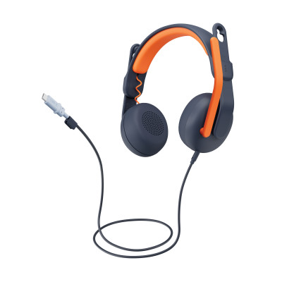 Logitech Zone Learn Headset Bedraad Hoofdband Onderwijs USB Type-C Blauw, Oranje