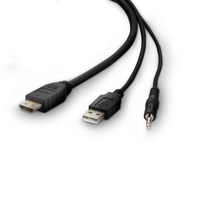 Belkin F1DN1CCBL toetsenbord-video-muis (kvm) kabel Zwart 1,8 m