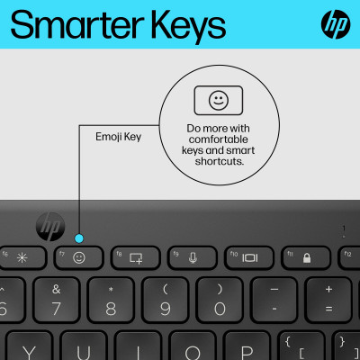HP 350 Compact Multi-Device Bluetooth Keyboard toetsenbord Zwart