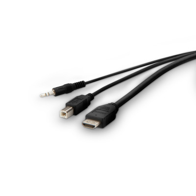 Belkin F1DN1CCBL toetsenbord-video-muis (kvm) kabel Zwart 3 m