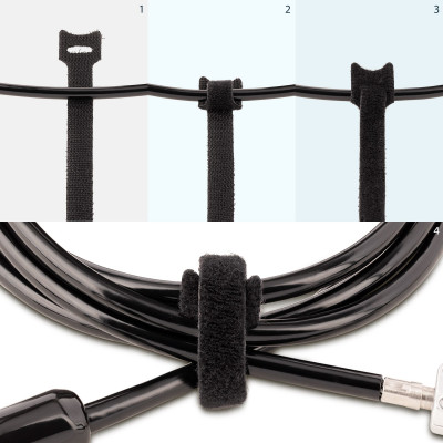 StarTech.com B506I-HOOK-LOOP-TIES serre-câbles Attache-câbles à crochets et à boucles Nylon 50 pièce(s)
