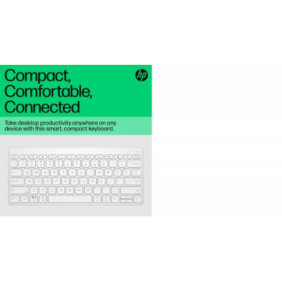 HP 350 Compact Multi-Device Bluetooth Keyboard toetsenbord QWERTY Engels Wit