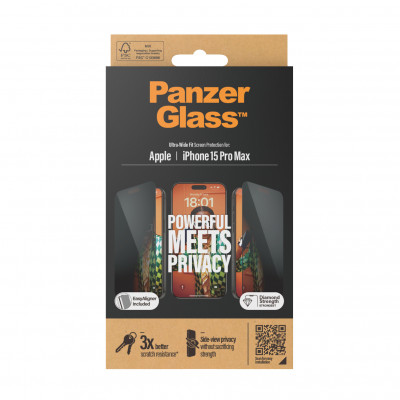 Panzerglass Apple iPhone 15 Pro Max - UWF PRIVACY with EasyAligner