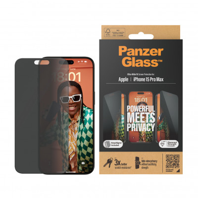 Panzerglass Apple iPhone 15 Pro Max - UWF PRIVACY with EasyAligner