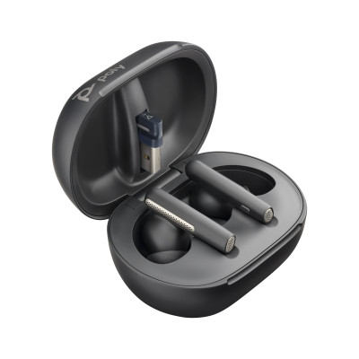 POLY Voyager Free 60+ UC Headset Draadloos In-ear Oproepen/muziek USB Type-C Bluetooth Zwart