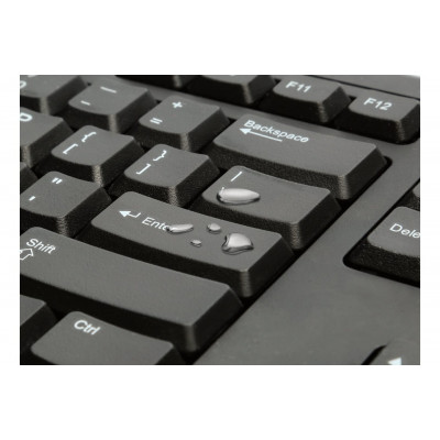 Kensington ValuKeyboard toetsenbord USB AZERTY Frans Zwart